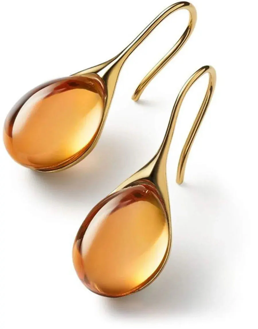 Crystal drop earrings in gold and silver - Image 6